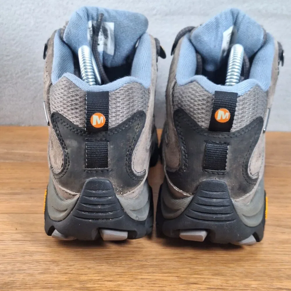 Merrell Moab 3 Mid WP Women's 8 Wide Waterproof Hiking Boots Granite Shoes